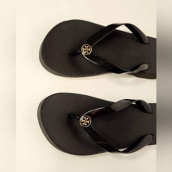 Tory Burch Eva Platform Black Flip Flops - Womens Size 9 - Excl Cond! - Picture 13 of 16